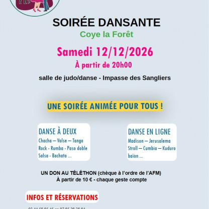 Animations dansantes Dansons Ensemble - Soirée dansante à Coye la Forêt - Téléthon
